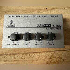 Behringer MX-400 MicroMix Four-Channel Compact Low-Noise Mixer